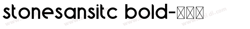 stonesansitc bold字体转换